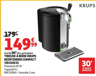 Tireuse à bière Krups BeerTender Compact VB450E10