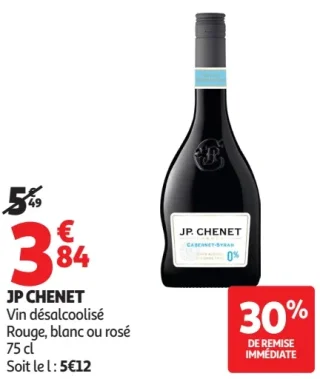 JP CHENET Vin désalcoolisé Rouge, blanc ou rosé