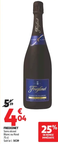 FREIXENET Sans alcool Blanc ou Rosé