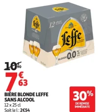 BIÈRE BLONDE LEFFE SANS ALCOOL