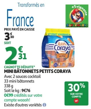 Mini bâtonnets Petits Coraya