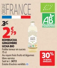 Kombucha gingembre Ucha Bio