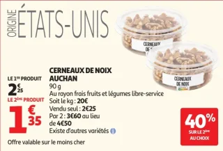Cerneaux de noix Auchan