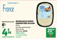 Brandade de morue parmentière Auchan