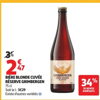 BIÈRE BLONDE CUVÉE RÉSERVE GRIMBERGEN