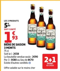BIÈRE DE SAISON 3 MONTS