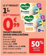 Yaourts Brassés Saveur Vanille Blédina