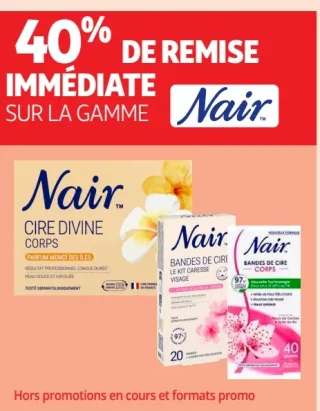Gamme de produits dépilatoires Nair