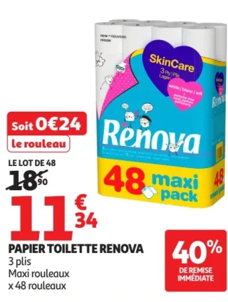 Papier toilette Renova SkinCare