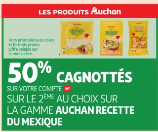 Gamme Auchan Recette du Mexique