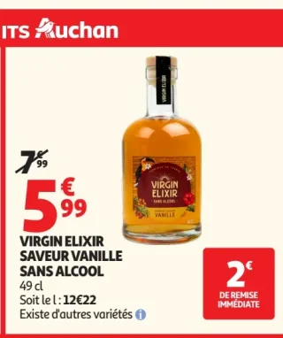 Virgin Elixir Saveur Vanille Sans Alcool