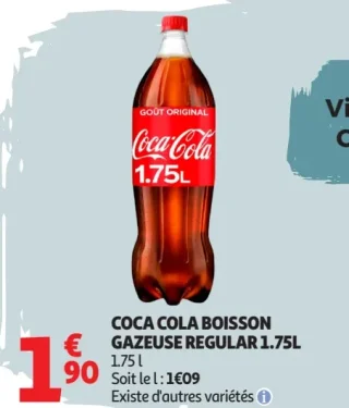 COCA COLA BOISSON GAZEUSE REGULAR 1.75L