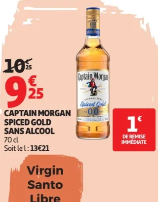 CAPTAIN MORGAN SPICED GOLD SANS ALCOOL