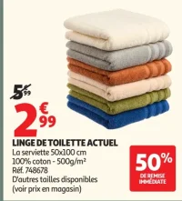 LINGE DE TOILETTE ACTUEL