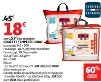 COUETTE TEMPÉRÉE DODO VOLUPTAIR