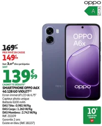SMARTPHONE OPPO A6X 4G 128 GO VIOLET
