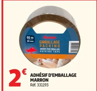 Auchan Adhésif d'emballage marron