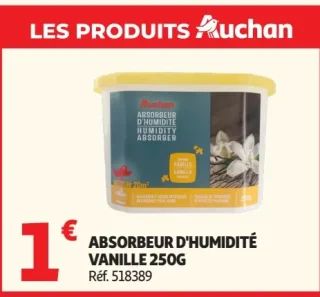 Auchan Absorbeur d'humidité Vanille 250g