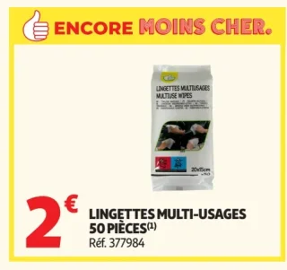 Lingettes multi-usages 50 pièces