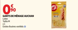 Gants de ménage Latex Taille M Auchan