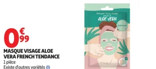 Masque visage aloe vera French Tendance