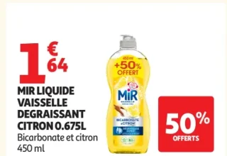 Mir Liquide vaisselle dégraissant citron