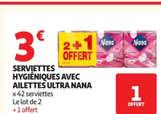 Serviettes hygiéniques avec ailettes ultra Nana