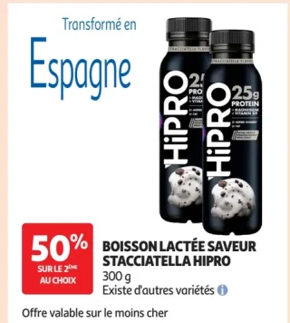 Boisson lactée saveur stacciatella Hipro