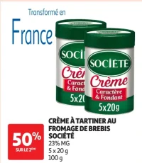 Crème à tartiner au fromage de brebis Société