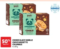 Cookie glace vanille choco noisette Columbus