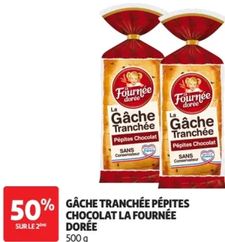 Gâche Tranchée Pépites Chocolat La Fournée Dorée