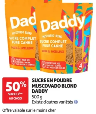 SUCRE EN POUDRE MUSCOVADO BLOND DADDY
