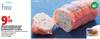 Délice de saumon aux noix de Saint-Jacques ou farci au parmesan et à la truite Le Poissonnier