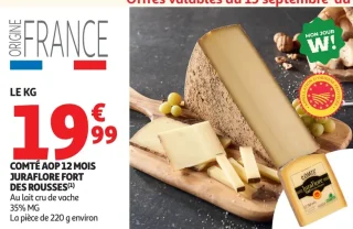 Comté AOP 12 mois Juraflore fort des Rousses