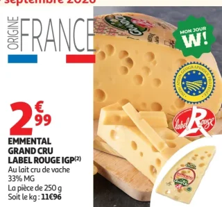 Emmental Grand Cru Label Rouge IGP