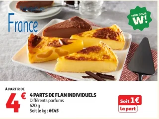 4 parts de flan individuels