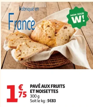 Pavé aux fruits et noisettes