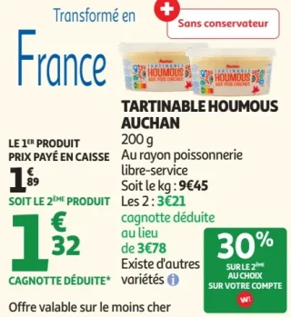 Tartinable Houmous Auchan