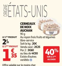 Cerneaux de noix Auchan