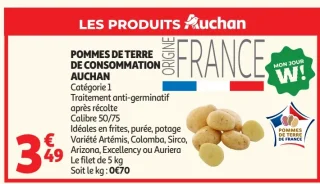 Pommes de terre de consommation Auchan