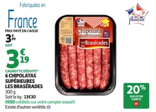 6 CHIPOLATAS SUPÉRIEURES LES BRASÉRADES