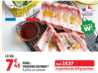 PORC : TRAVERS OU RIBS