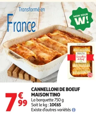 Cannelloni de boeuf Maison Tino