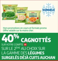 La gamme des légumes surgelés déjà cuits Auchan