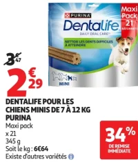 Dentalife pour les chiens minis de 7 à 12 kg Purina