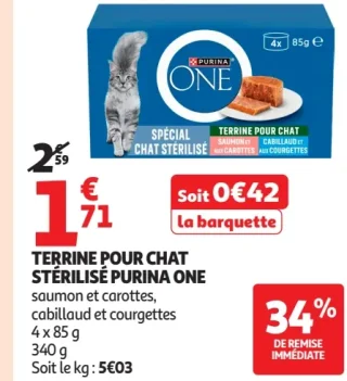 Terrine pour chat stérilisé Purina One