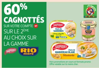 Filets de sardines, thon et maquereau Saupiquet et Rio Mare