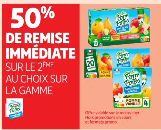 Compotes Pom'Potes sans sucres ajoutés