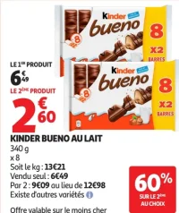 Kinder Bueno au lait