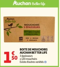 Boite de mouchoirs Auchan Better life